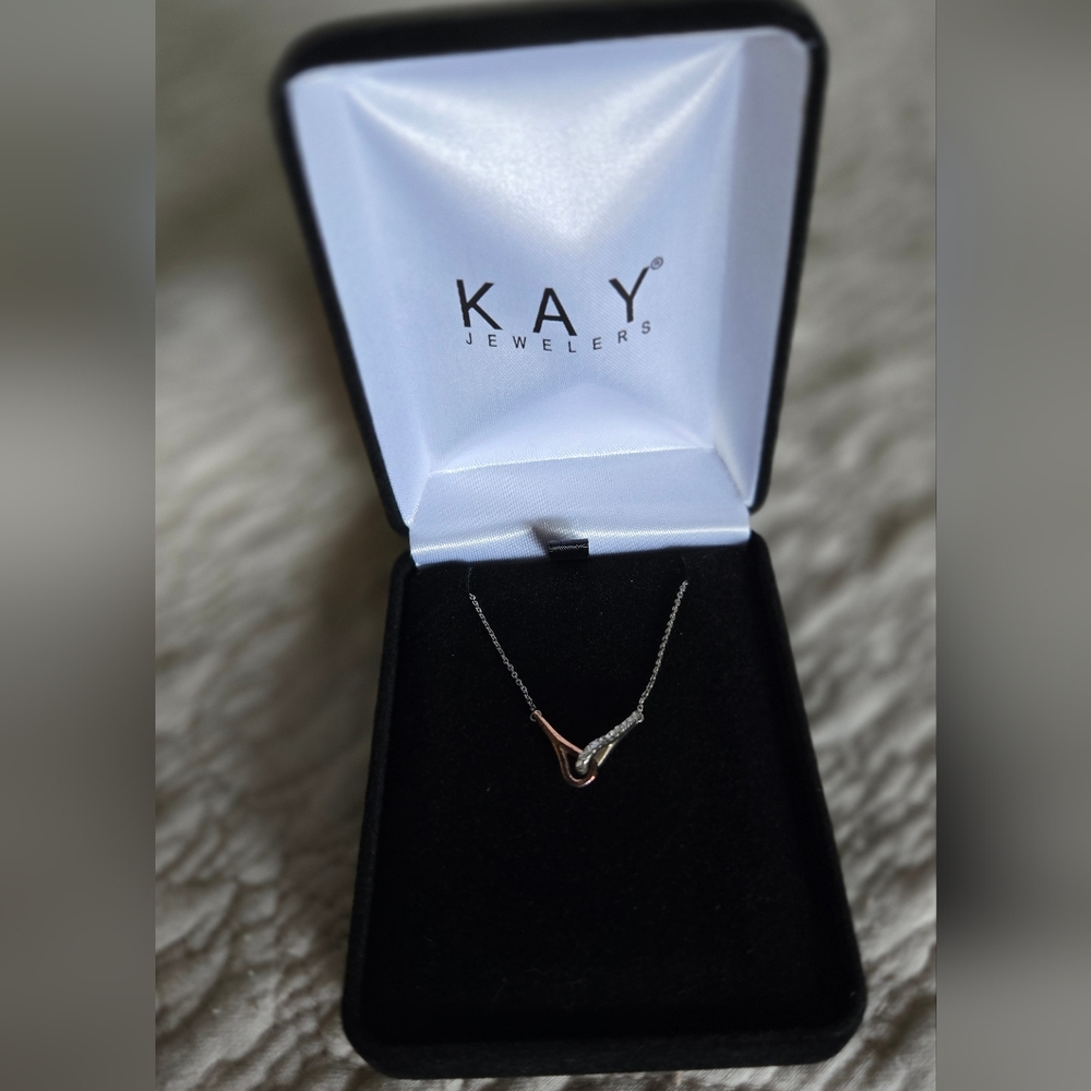 Kay Jewelers Silver and Gold Necklace